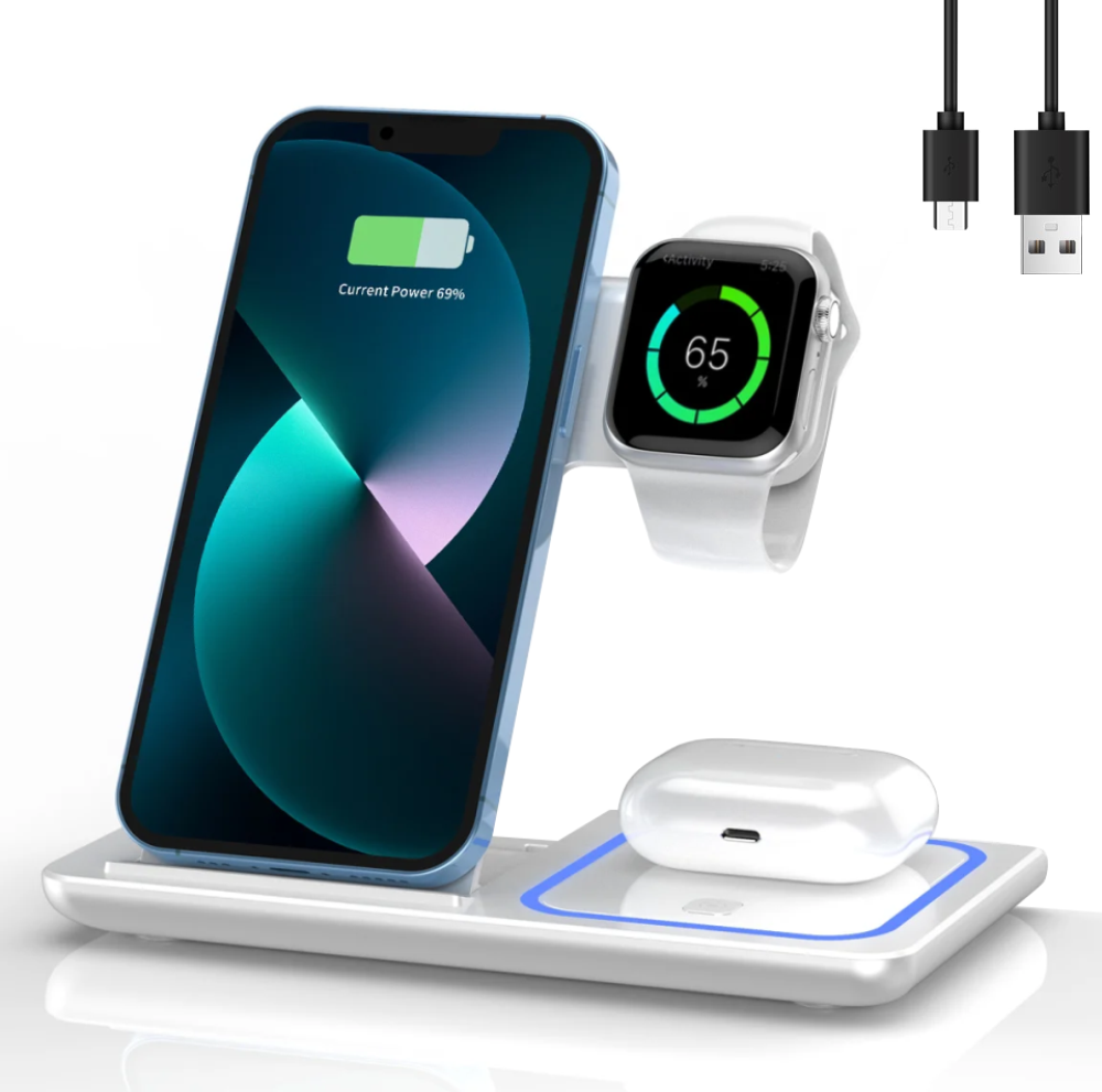 CargaSmart™ – Base de Carga 3 en 1