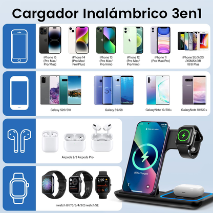 CargaSmart™ – Base de Carga 3 en 1