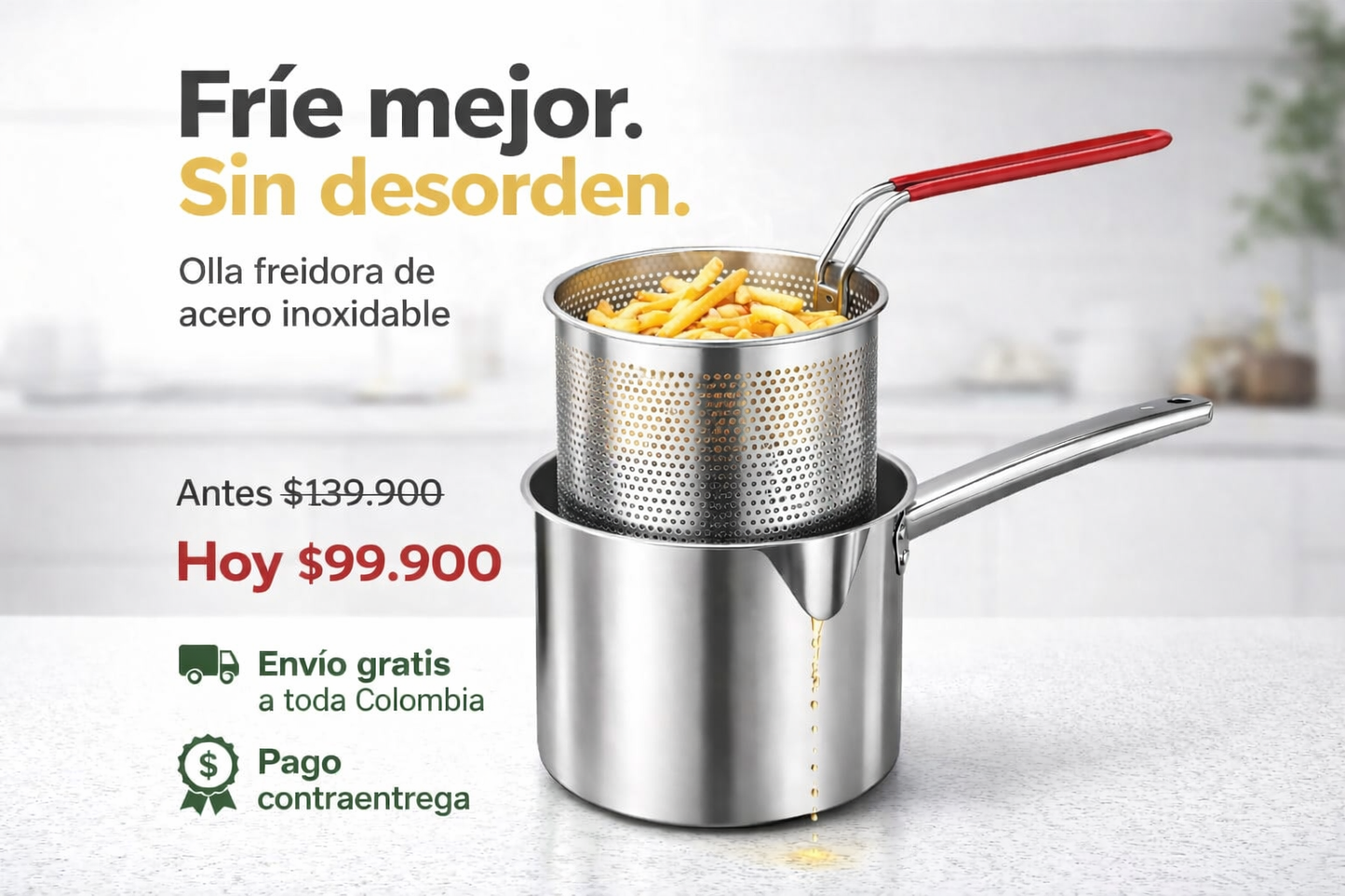 Olla Freidora con Canastilla®