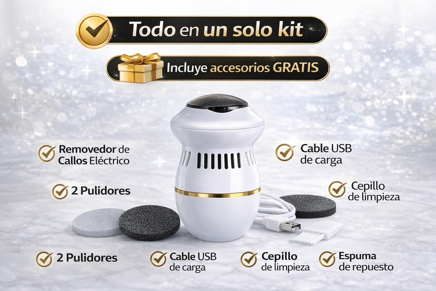 Removedor de Callos Eléctrico UltraSmooth – Pies Suaves en Minutos