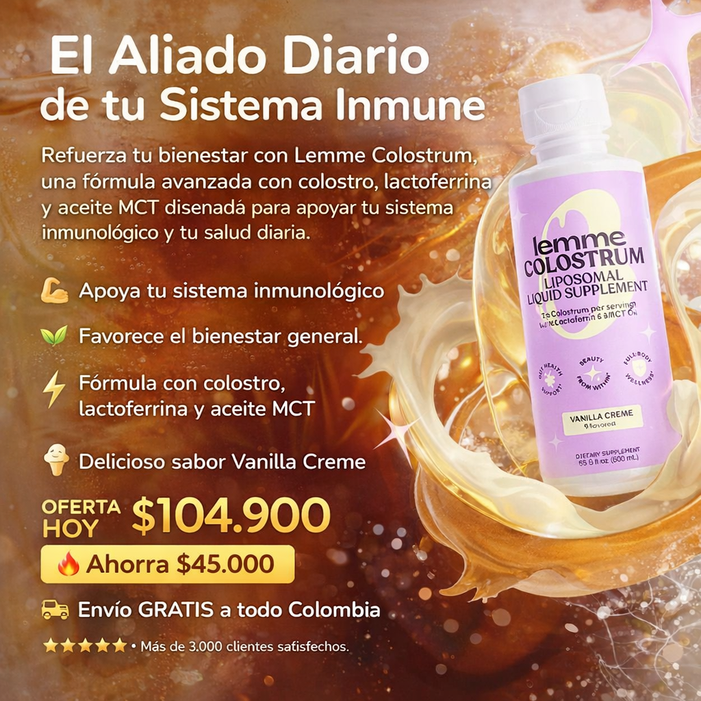 ✨ Lemme Colostrum – Suplemento Líquido Liposomal ✨