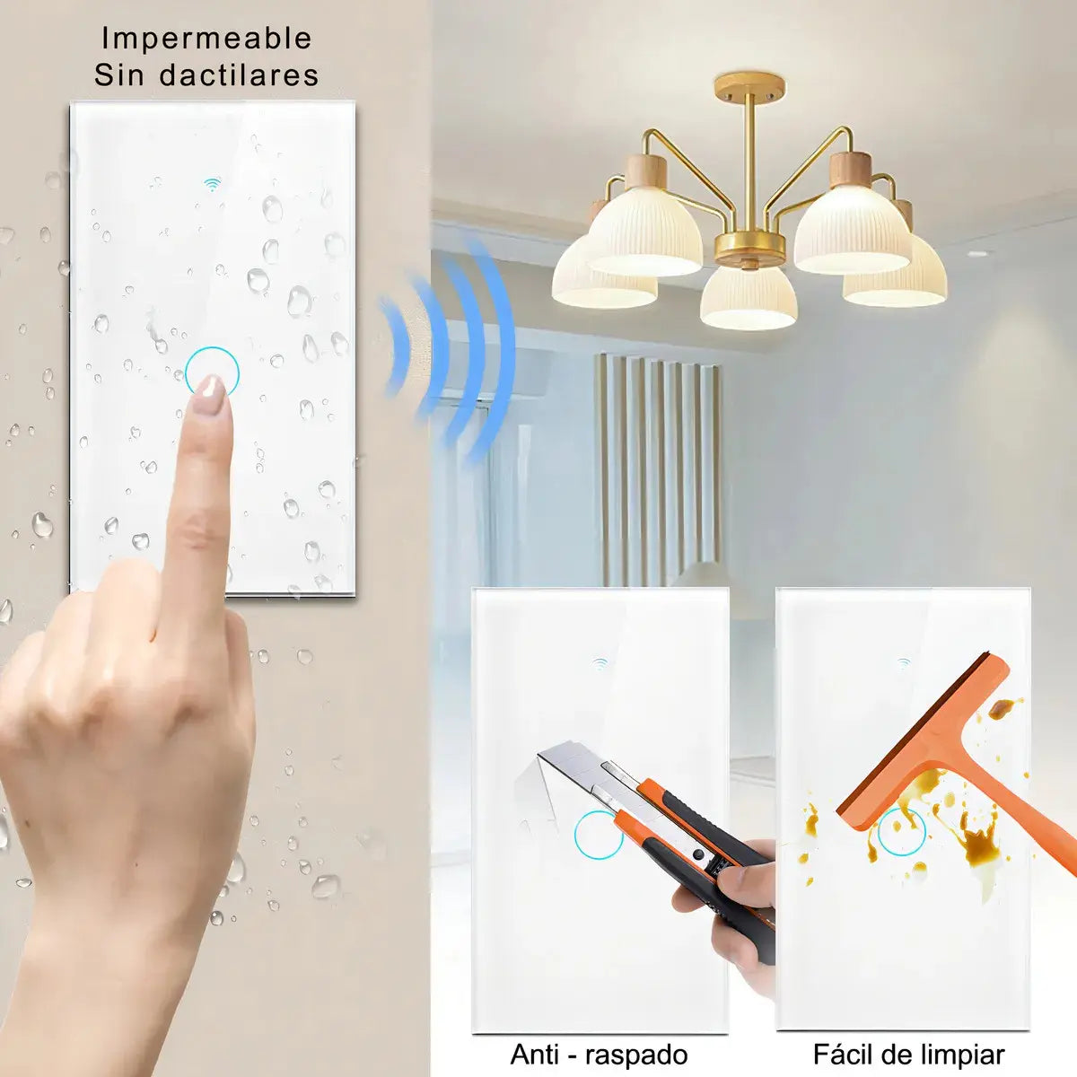 interruptor Inteligente Wifi 1 o 2 Vías Sin Neutro