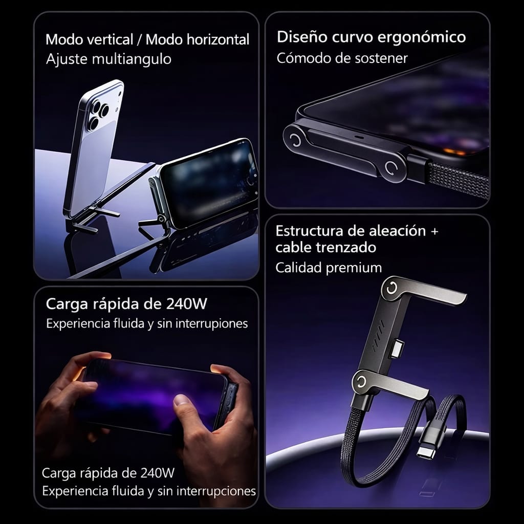 StandCable X – Elimina la incomodidad al cargar tu celular
