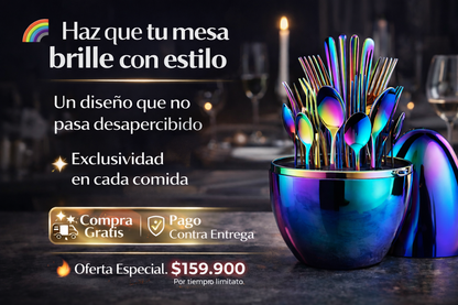 Set de Cubiertos de Lujo 24Pcs con Estuche Decorativo